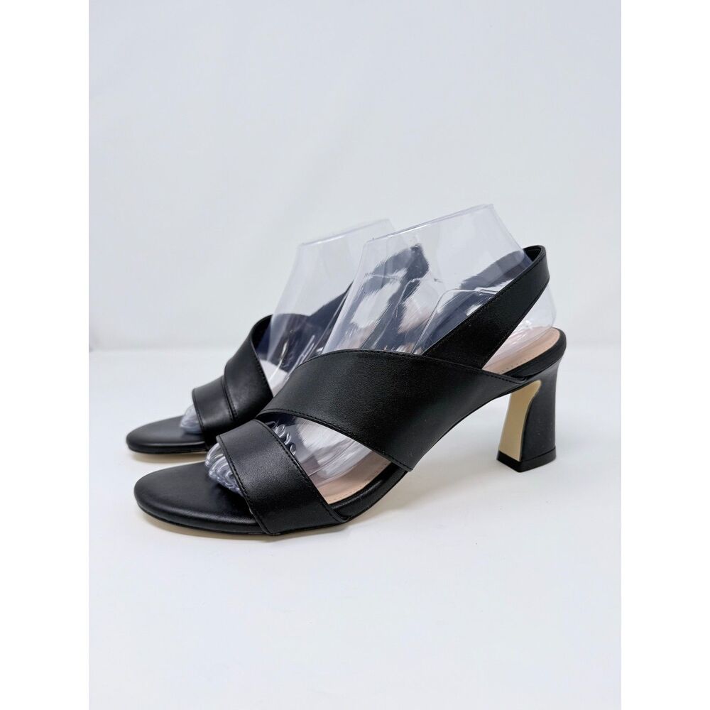 BNIB Cole Haan Grand 360 Amalia 65 Strappy Heeled Sandals in Black Leather Sz 9 - Picture 2 of 14